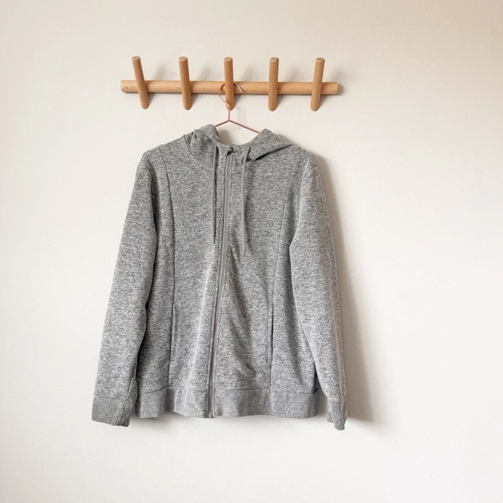 Figs On shift Full Zip Gray Hoodie - Picture 1 of 7